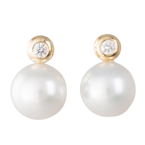 South Sea Pearl & Diamond Studs