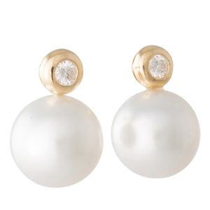 South Sea Pearl & Diamond Studs