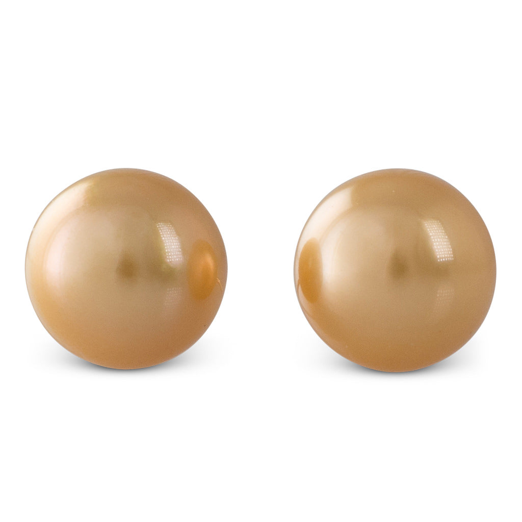 9-10mm Gold South Sea Pearl Studs