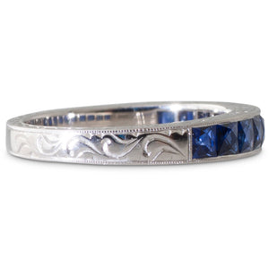 Sapphire Set Platinum Band