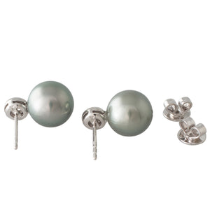 Tahitian Pearl & Diamond Studs