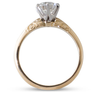 An Engraved 1.00ct Diamond Ring