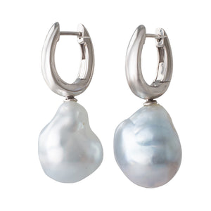 Baroque South Sea Huggie Earrings