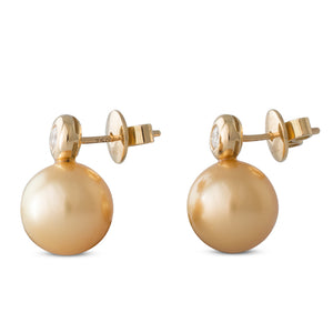 Gold South Sea & Diamond Studs