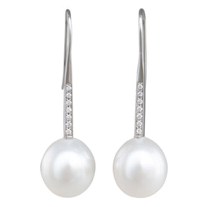 South Sea Pearl & Diamond Earrings