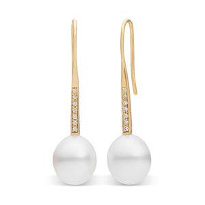 South Sea Pearl & Diamond Earrings