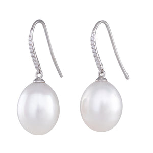 South Sea Pearl & Diamond Hooks