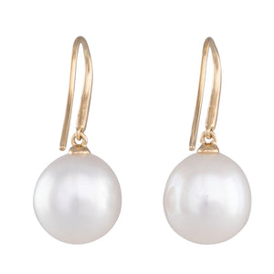 South Sea Pearl & Diamond Hooks
