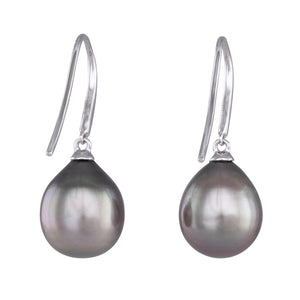 Tahitian Pearl & Diamond Hooks