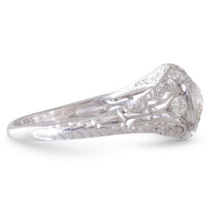 Art Deco Three Stone Diamond Ring
