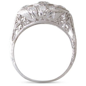 Art Deco Three Stone Diamond Ring