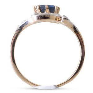 Antique Sapphire and Diamond Ring
