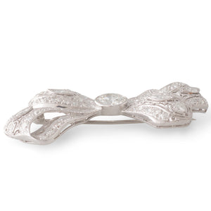 Diamond Bow Brooch