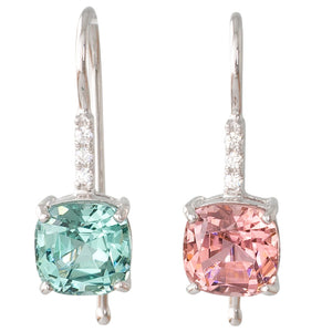 Pink & Green Tourmaline Earrings