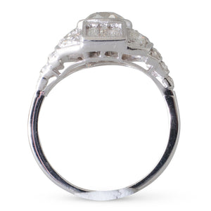 Art Deco Diamond Plaque Ring
