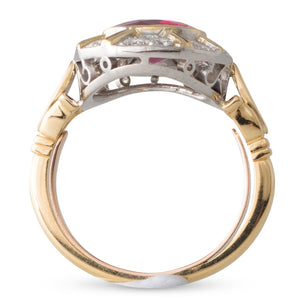 Unheated Ruby & Diamond Ring