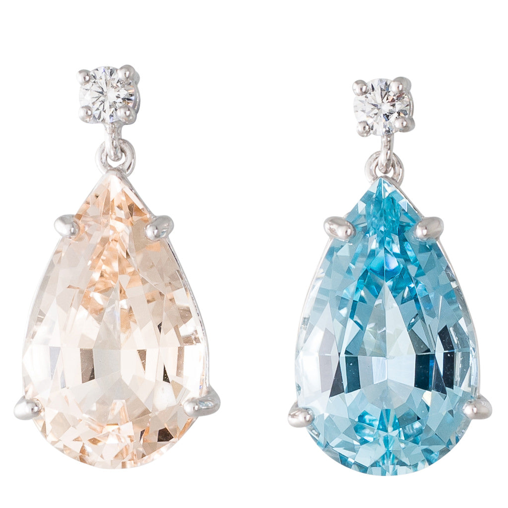 Aquamarine & Morganite Earrings