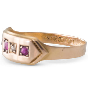 Antique Ruby and Diamond Band