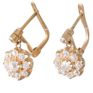 Diamond Daisy Cluster Earrings