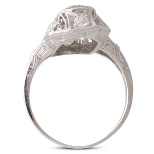 Antique Diamond Plaque Ring