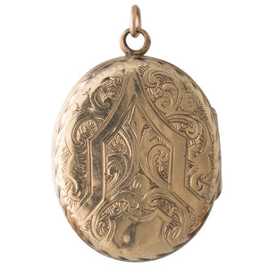 Antique Locket with Blue Enamel