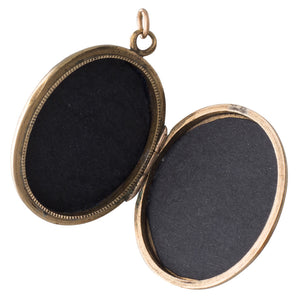 Antique Locket with Blue Enamel