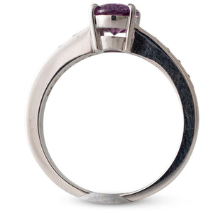 Unheated Sapphire and Diamond Ring