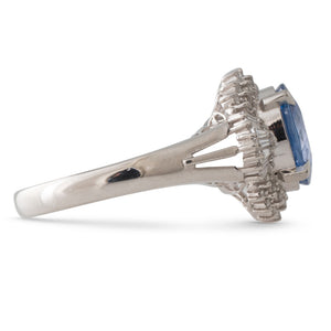 3.07ct Oval Sapphire Diamond Ring