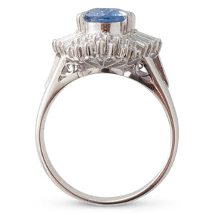 3.07ct Oval Sapphire Diamond Ring