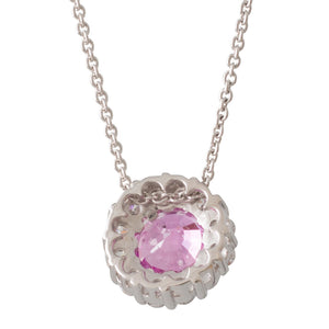 Pink Sapphire Cluster Pendant