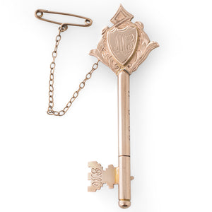 Antique 21st Birthday Key Brooch