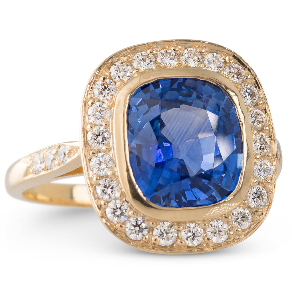 3.02ct Sapphire and Diamond Ring