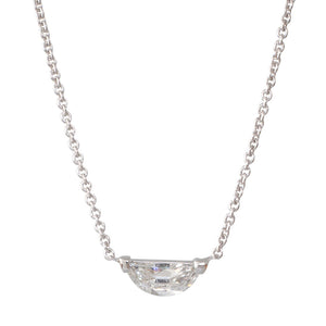 Half Moon Floating Diamond Pendant