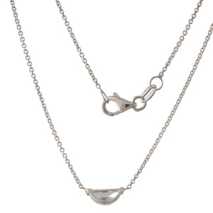 Half Moon Floating Diamond Pendant
