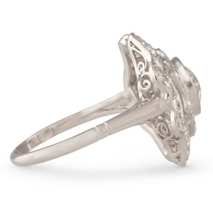 Diamond Snowflake Cluster Ring