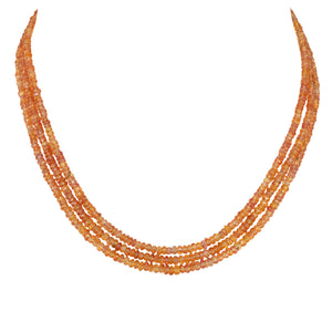 Triple Orange Sapphire Strand