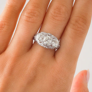 Art Deco Filigree Diamond Ring