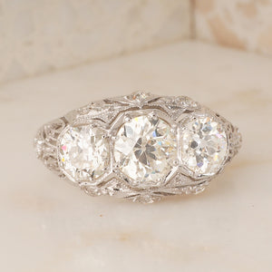 Art Deco Filigree Diamond Ring