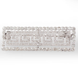 Platinum and Diamond Bar Brooch