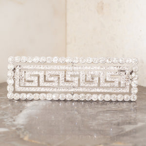 Platinum and Diamond Bar Brooch