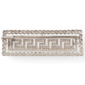 Platinum and Diamond Bar Brooch