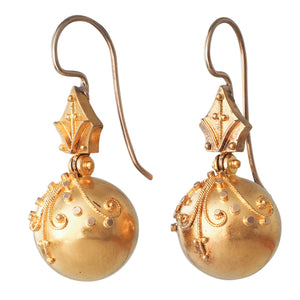 Victorian Gold Drop Earrings