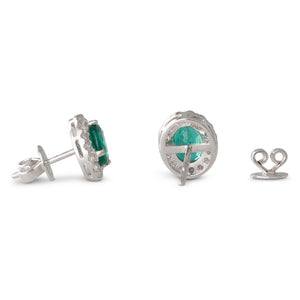 Emerald and Diamond Earrings