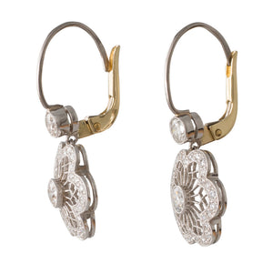 Antique Diamond Flower Earrings