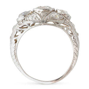 Art Deco Three Stone Ring