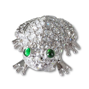 Diamond set Frog Brooch