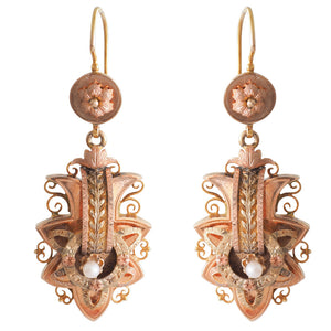 Gold Victorian Earrings