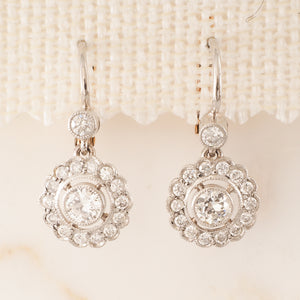 Diamond Cluster Earrings