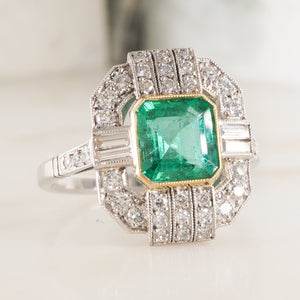Emerald and Diamond Ring