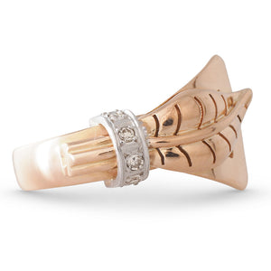 Retro Gold and Diamond Ring